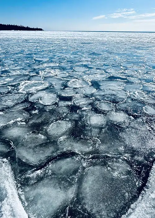 ice on lake superior