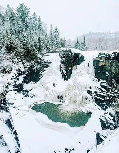 frozen waterfall